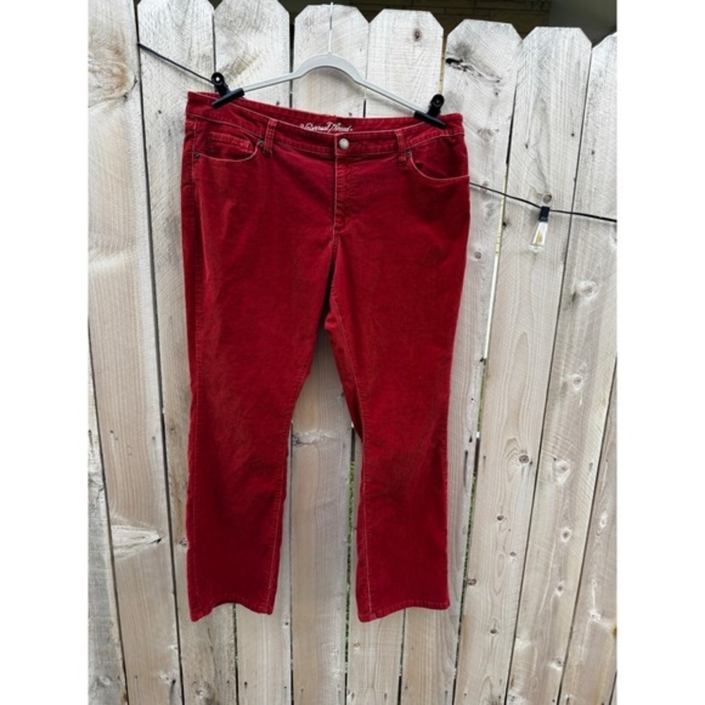 Universal Thread Womens Corduroy Pants Size 18WR Red Skinny Bootcut Comfort